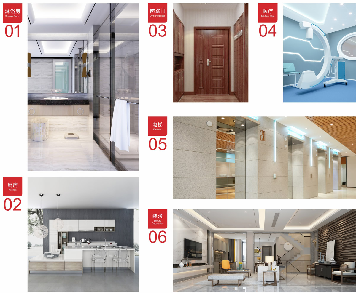 公司產(chǎn)品廣泛適用于裝飾裝潢、電梯、淋浴房、拼接防盜門、廚房設(shè)備、標(biāo)示標(biāo)牌企業(yè)、船舶、醫(yī)療器械等行業(yè)。